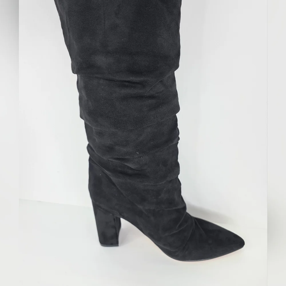 Marc Fisher Fadwa Fadora Slouchy Layered Pointed Block Boot Heel Women's Size 8M
